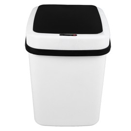 Smart Trash Can Large Capacity LED Light Automatic Motion Sensor Waste Bin with Button for Home Use L