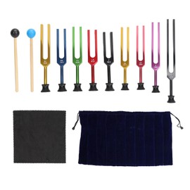 Tuning Forks Set Aluminum Alloy Long Vibration Time Resonant Tuning Fork with Hammer for Healing