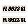 Boat Registration Hull Numbers Vinyl Decal Sticker Set | Racing