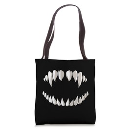Funny Vampire Dracula Teeth Costume Tote Bag