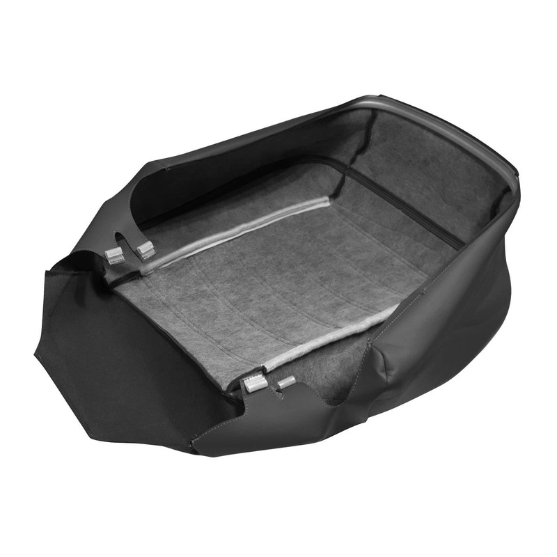 SecosAutoparts Driver & Passenger Bottom Leather Seat Cover Black Compatible