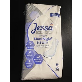 Jessa Discreet Maxi Night Incontinence Pads Pack of 12 8.5