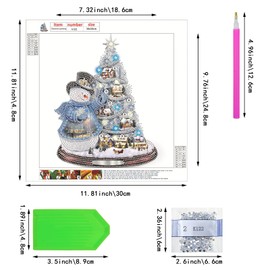 Christmas Diamond Painting Kits Special Shaped Rhinestones Winter 5D Diamond Dots Painting for Adolescents, Christmas Tree Diamond Painting, Ornaments Kit Christmas Decor DIY Crafts