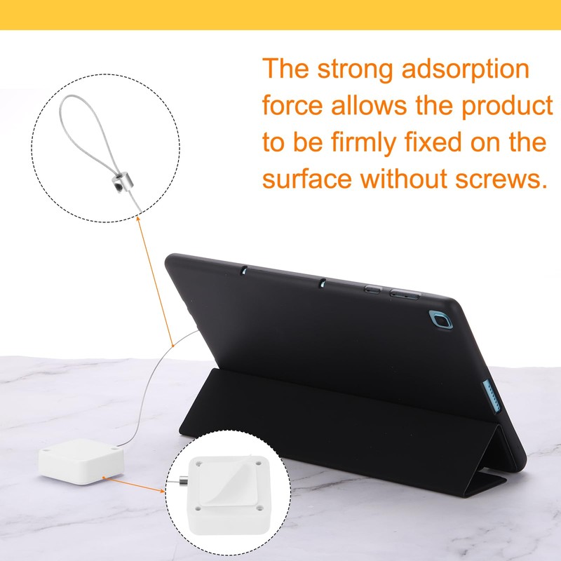 sourcing map 3.3 ft Retractable Cable Lock with Latch Remote