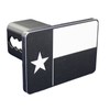 Texas State Flag Trailer Hitch Cover, Black & White (Fits