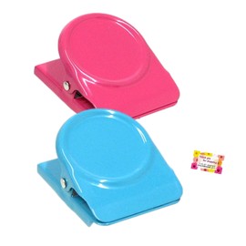 Magnetic Clip BIG for Calendar and Bulletin - 3 Color Assortment, Approx. 2.6 x 2.0 x 1.4 inches (6.5 x 5.1 x 3.5 cm), Set of 2