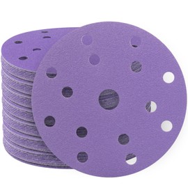 Sandpaper 150 mm Velcro 100 Pieces 180 Mixed Grit Assorted Sanding Discs Hook & Loop Eccentric Sanding Discs for Random Orbital Sanders