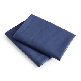 Casa Platino Standard Pillow Cases Set of 2 - Pre-Washed Soft & Breathable Pillowcases - Brushed Microfiber Pillow Covers - Easy Care - Standard Size Pillow Cases Set of 2-20x30 Inches, Navy