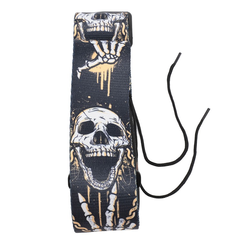 Guitar Strap Cool Skeleton Design Adjustable 2 Inches Wide Polyester
