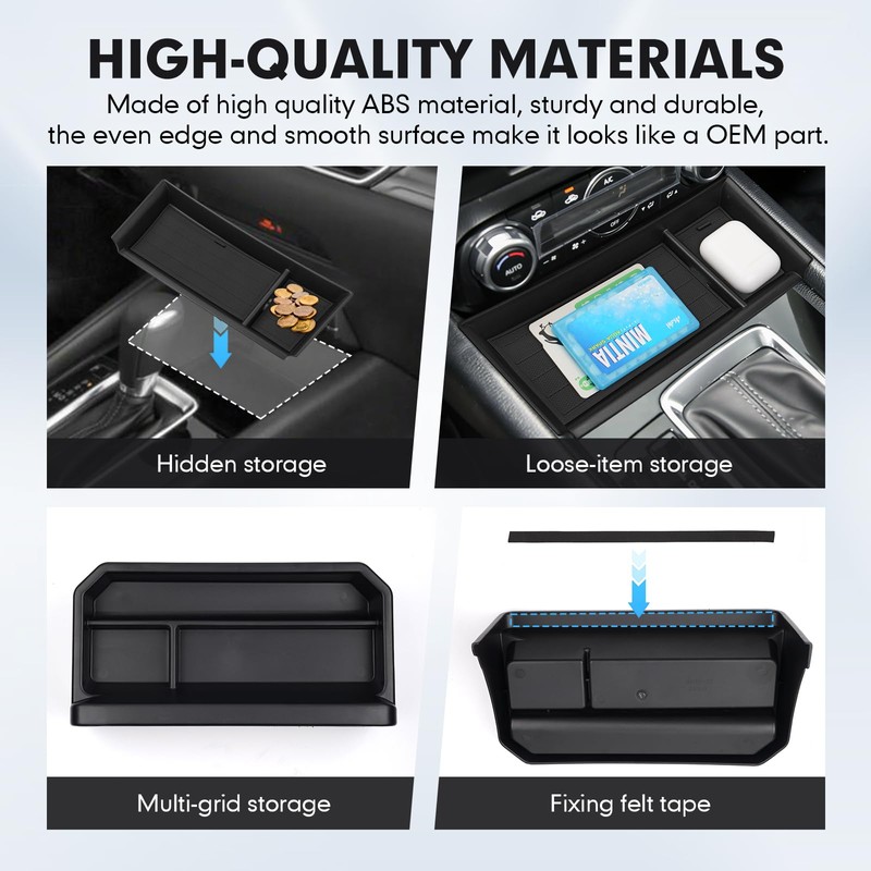 Autorder Center Console Front Organizer & Dashboard Organizer for 2022-2025
