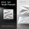 Lebenforce PVC 3D Wall Panels, White, 12"x12"