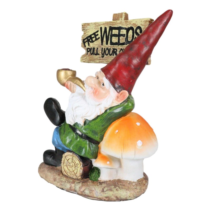 Mr Gnome Grandpa Smoking Pipe By Toadstool Mushrooms And Free