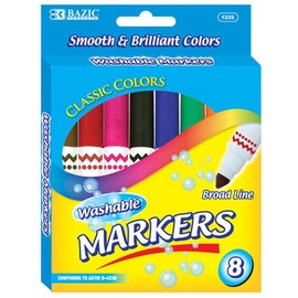8 Broad Line Washable Markers