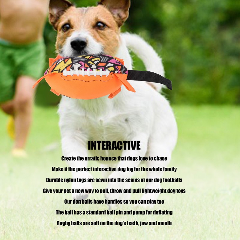 Pet Rugby Toy Soft Interesting Dog Training Ball Toy for