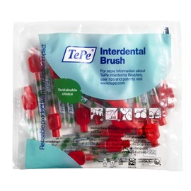 TEPE Interdental Brushes Red Original 0.5 mm/Simple and Effective Cleaning of interdental Spaces / 1 x 20 Brushes