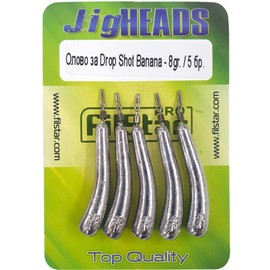 PRO FILSTAR Drop Shot Lead Set 5 x 8 g - Dropshot Lead Teardrop Shape Curved - Fishing Weights Set with Swivels - Fishing Weights - Jig Heads - Fishing Lead - Fishing Set - Fishing Weights - Fishing