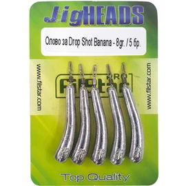 PRO FILSTAR Drop Shot Lead Set 5 x 8 g - Dropshot Lead Teardrop Shape Curved - Fishing Weights Set with Swivels - Fishing Weights - Jig Heads - Fishing Lead - Fishing Set - Fishing Weights - Fishing