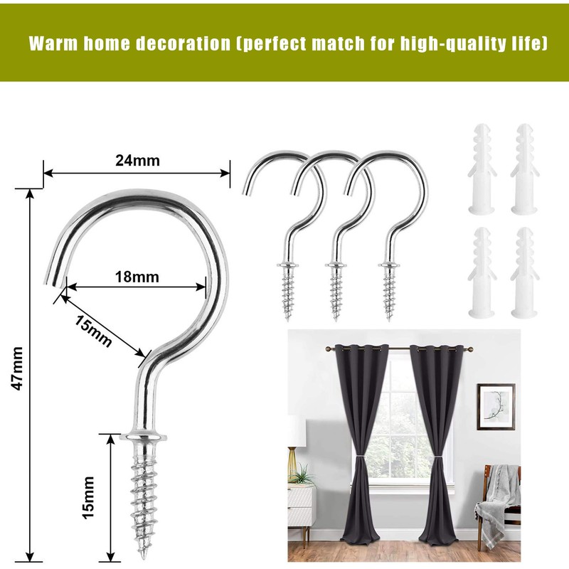 2PC Tiebacks Outdoor Curtain Ropes ，32.5 cm / 12.8 in