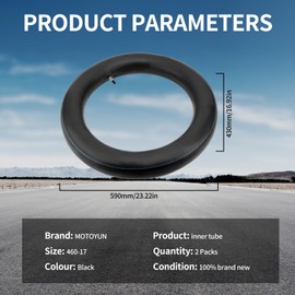 MOTOYUN 460-17 Inner Tube for KLR250 1985-2005 KL250 1980-2001 XL350R 1984-1985 XT250 1980-1984 Replaces 130/70-17 130/80-17 140/70-17 140/80-17 2PC