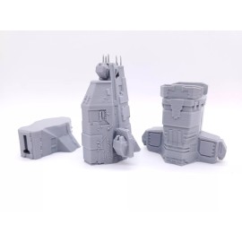 3D4K Taiidan Qwaar Jet - 1", 3", 6" or 12" Model - Custom Kit Homeworld Ship Hiigara - 1 Inch