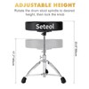 Seteol Heavy Duty Drum Throne 330 lbs, Saddle Drum Stool