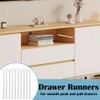 10 Pack Drawer Runners 298mm Drawer Slides White Plastic Cabinet