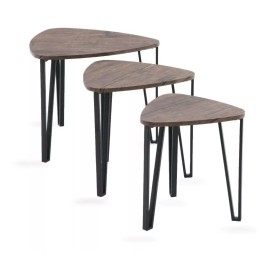 Ikal Set De Mesa Tres Piezas Moderno Para Sala, Hogar U Oficina