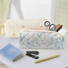 NIDHFG 2 Floral Cotton Pencil Bags, Cute Floral Pencil Case