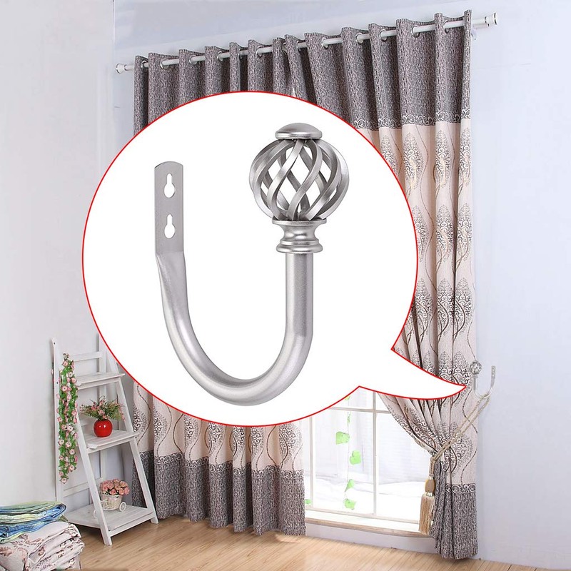 Sumnacon Set of 2 Metal Curtain Holdbacks - Wall Mounted