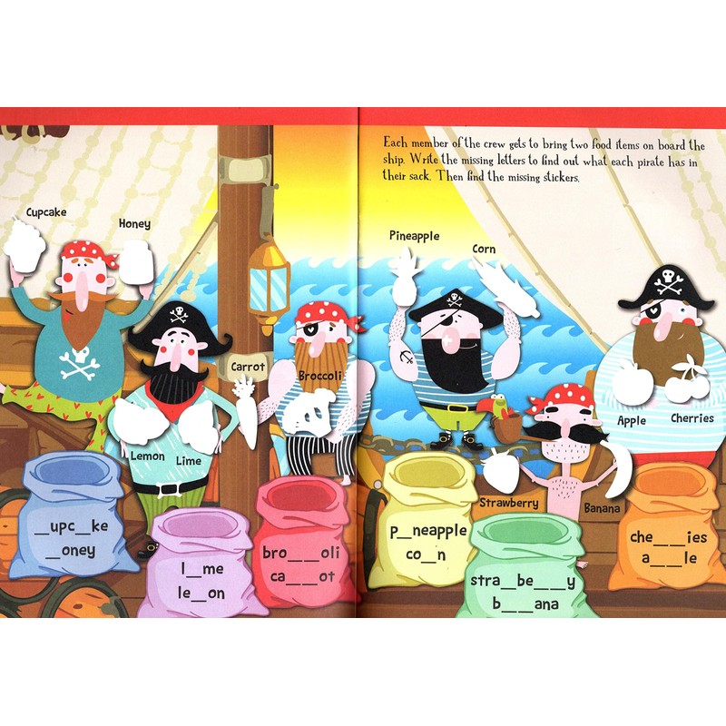 Flowerpot Press Stick-to Learning - Treasure Hunt - Sticker Book