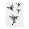 4 x 'Hummingbird in Flight' Temporary Tattoos - Water Resistant,