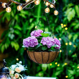 YBLXYSKD 3 Pcs Hanging Basket Chains Flower Pot Replacement Chains 3 Point Garden Plant Hangers for Bird Feeders Planters Lanterns Ornaments 40CM Black