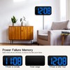 Zgrmbo Digital Clock for Wall with Auto-Dimming, Week, Support Standard/Military
