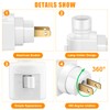Reginary 8 Sets Night Light Bases, 360° Plug in Rotating