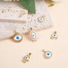 COGCHARGER Pack of 10 Genuine 18K Gold-Plated Evil Eye Charms