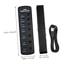 TEHAUX Port USB Hub Multi-Port USB Splitter for Laptop High-Speed Data Transfer Charging Station