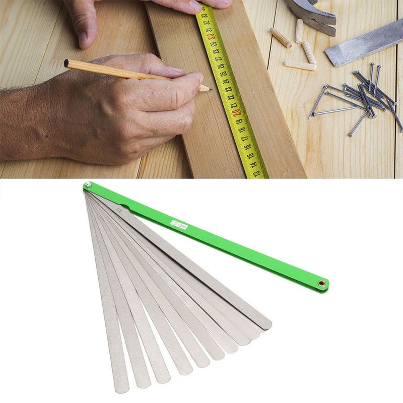 300mm Gap Feeler Gauge 17 Blades Metric 0.02-1mm Thickness Stainless