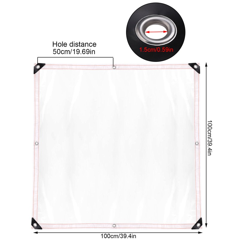 Transparent Rain Tarp Thickened PE Garden Plants Rain Shelter Cover