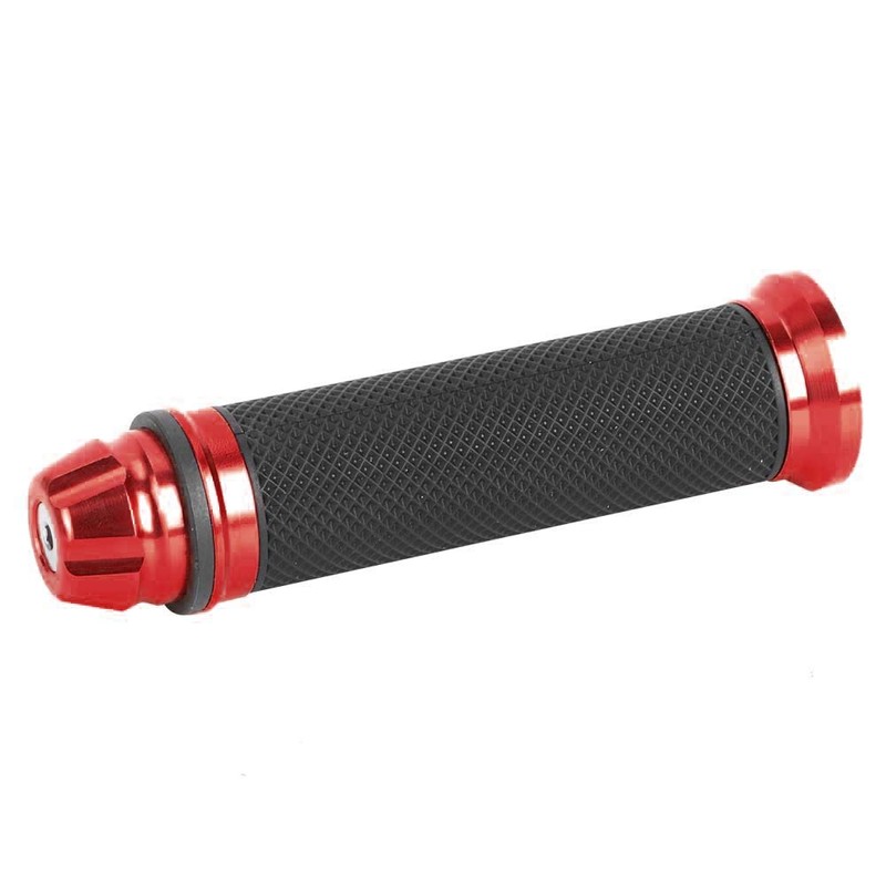 Qiilu Motorcycle CNC Aluminium Rubber Handlebar Grips for 7/8 Inch
