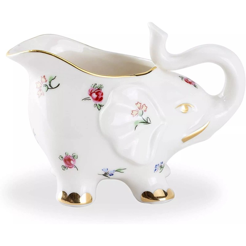 Grace's Teaware Grace Teaware Happy Elephant Dragonfly Butterfly Teapot/Sugar Creamer.