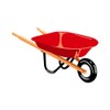 CafePress Red Wheelbarrow Round 4" MDF Holiday Ornament