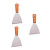 ABOOFAN 3pcs Stainless Steel Griddle Scraper with Handle Versatile Steak