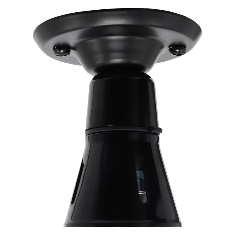 B22 Skirted Batten Bulb Holder in Black