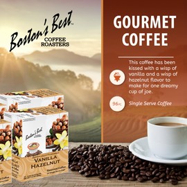 Boston’s Best - Vanilla Hazelnut Delicious Medium Roast Flavored Gourmet Coffee Compatible with Keurig Coffee Maker, 24 Count (Pack of 4)