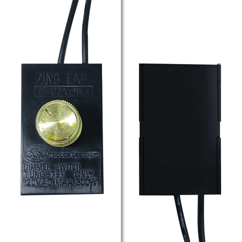 Miayaya Lights Switch Dimmer Rotary 300W 120VAC for ZE-03A Zing