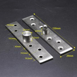 360 Degree Door Pivot Hinge,Center Pivot Heavy Duty Concealed Rotating Door Hinge,Stainless Steel 360 Degree Spindle,Stainless Steel Window Door Fittings 150 * 29mm