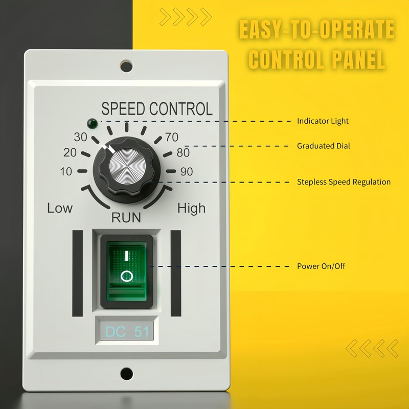 DC Motor Speed Controller, AC 110V Input DC 0-90V Output