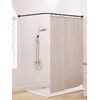Corner Shower Curtain Rod, 30"-44.3" x 30"-44.3" Adjustable L Shaped