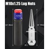 GAsupply 10x1.25 Spike Lug Nuts 16pcs, Closed End Bulge Acorn
