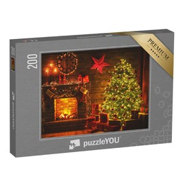 puzzleYOU: Jigsaw Puzzle 200 Piece Christmas Fireplace - Christmas Puzzle Collection